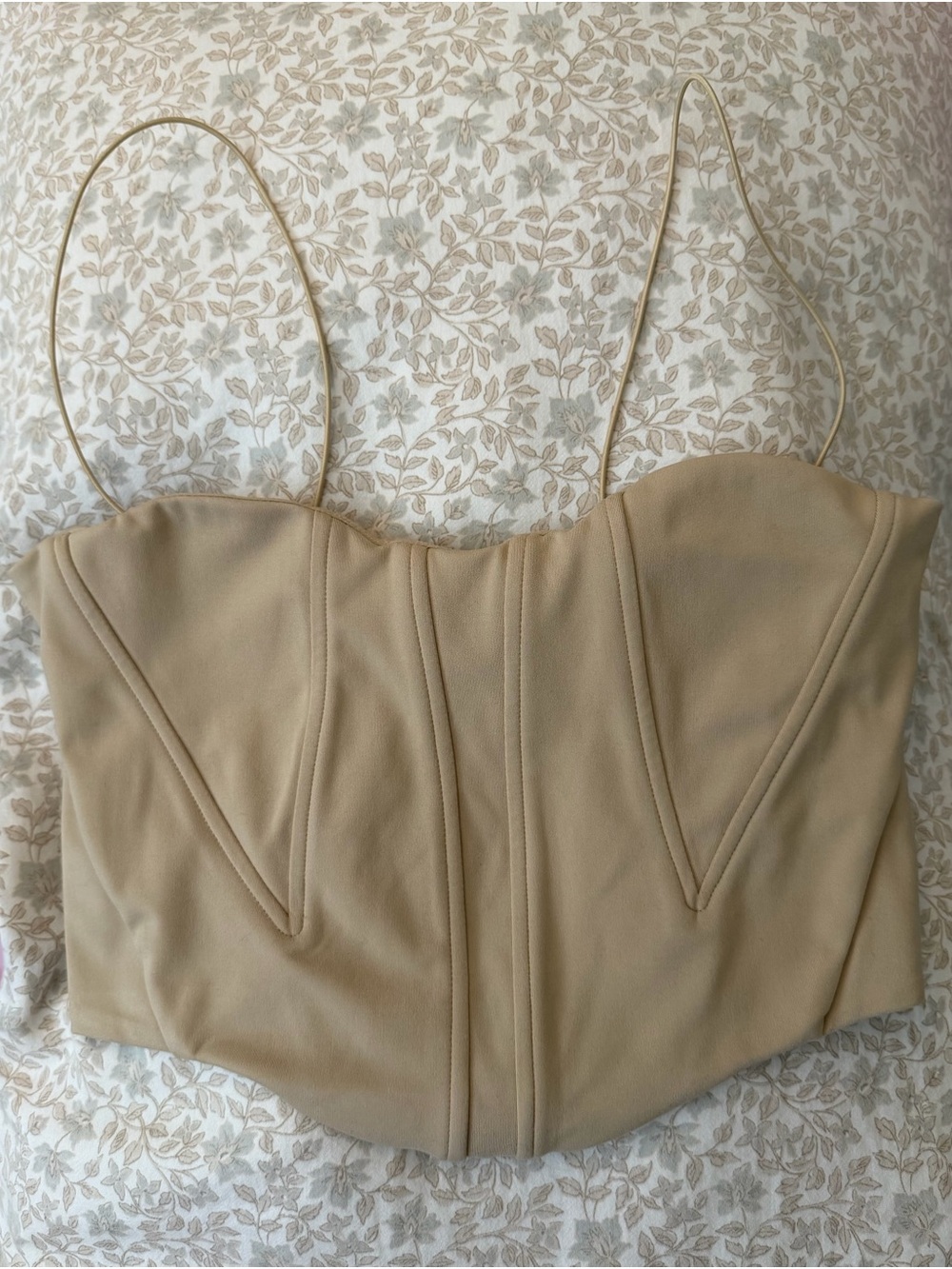 Beige Corset Top - Neutral Bustier
